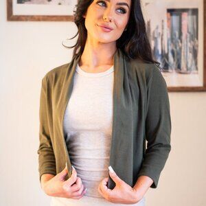 Sozy Clarise Cardigan in Olive size small